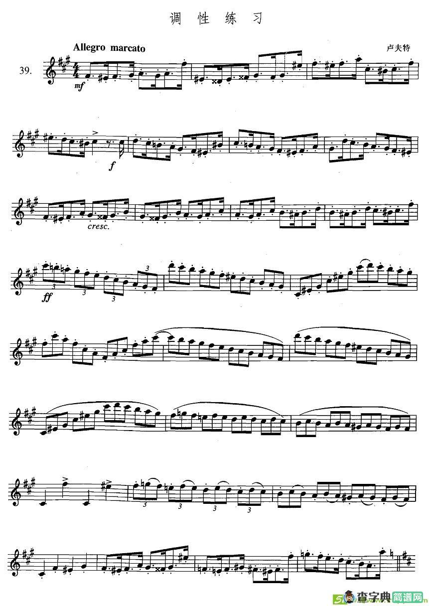 萨克斯练习曲合集调性练习萨克斯谱(卢夫特作曲)