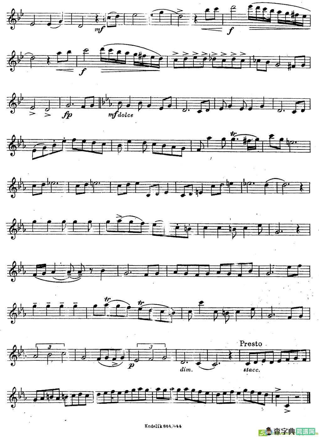 奇特克-萨克斯练习曲之17萨克斯谱