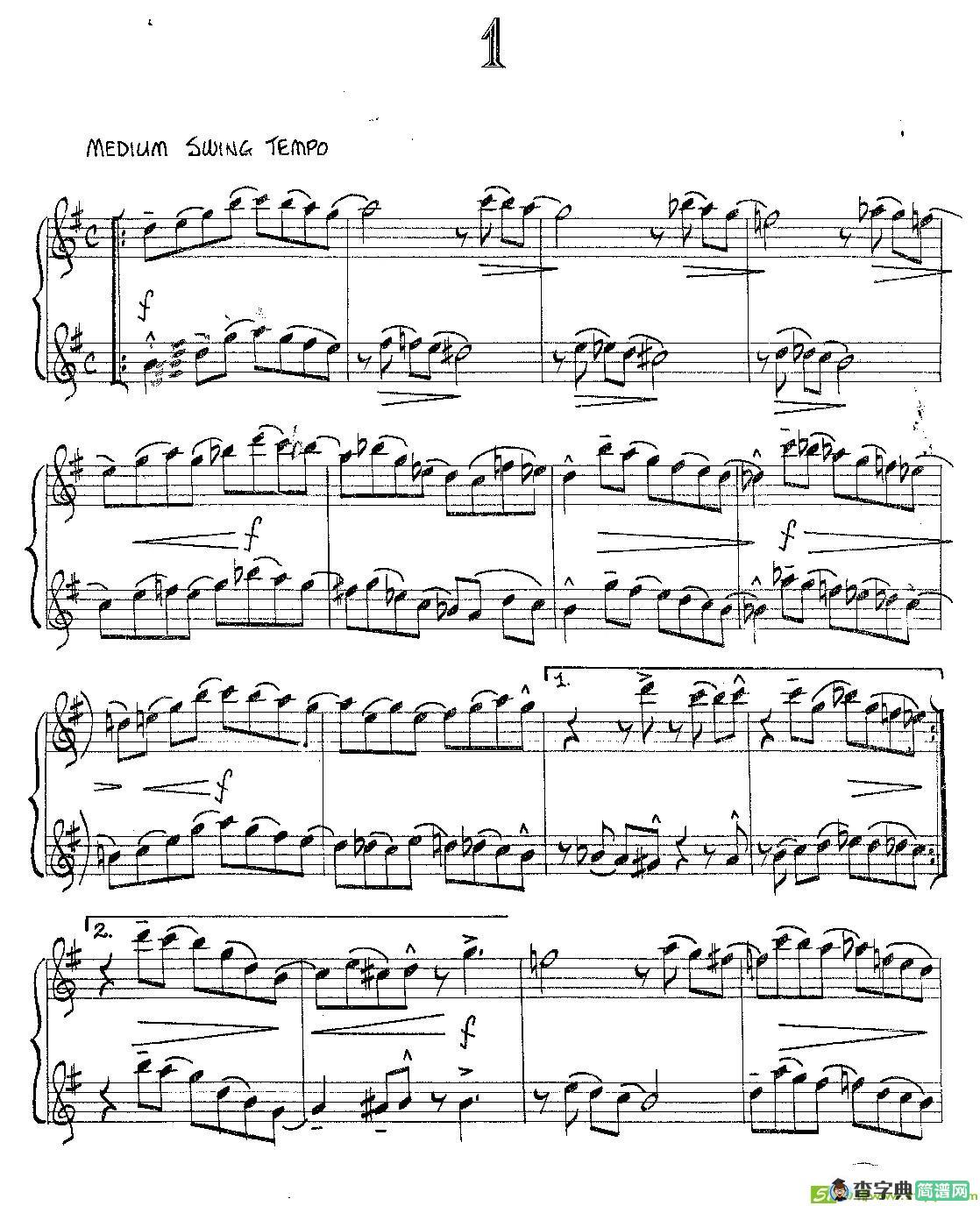 Jazz Conception For Saxophone Duets - 1萨克斯谱