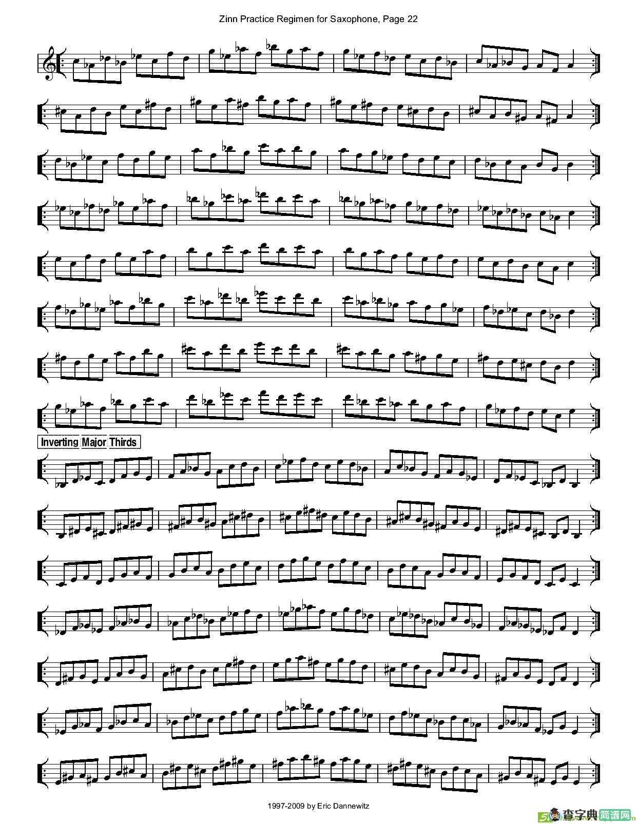 ZinnRegimenSax2009练习曲萨克斯谱