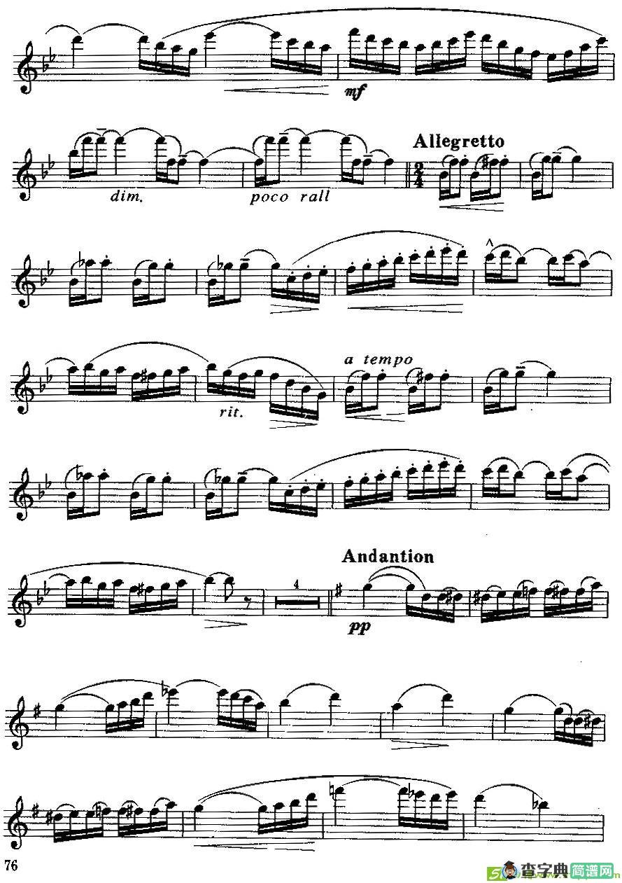 在东方萨克斯曲谱(卢笛韦朵叶夫特作曲)