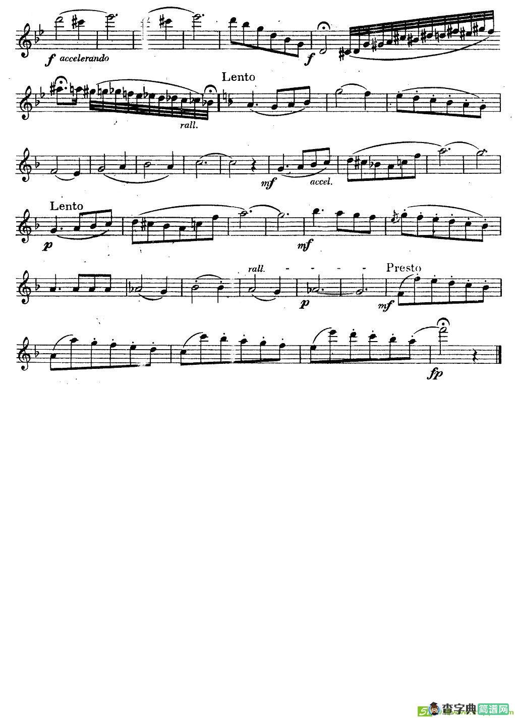 奇特克-萨克斯练习曲之15萨克斯谱