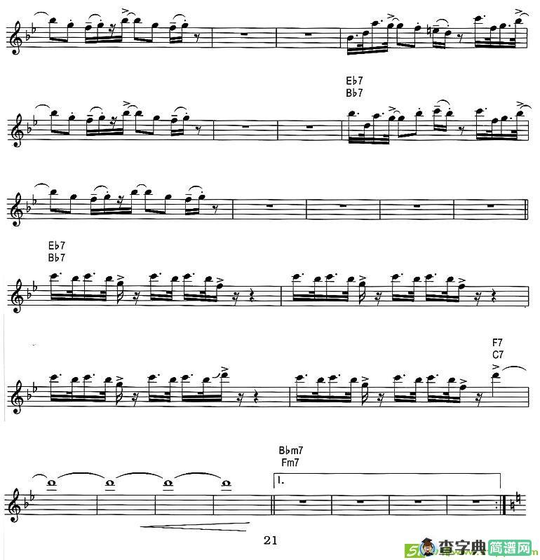 pick up the pieces萨克斯谱