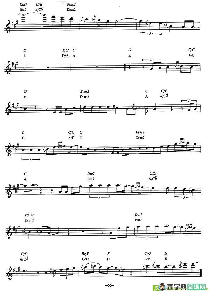 Dave Koz - Castle of dreams萨克斯谱(Dave作曲)