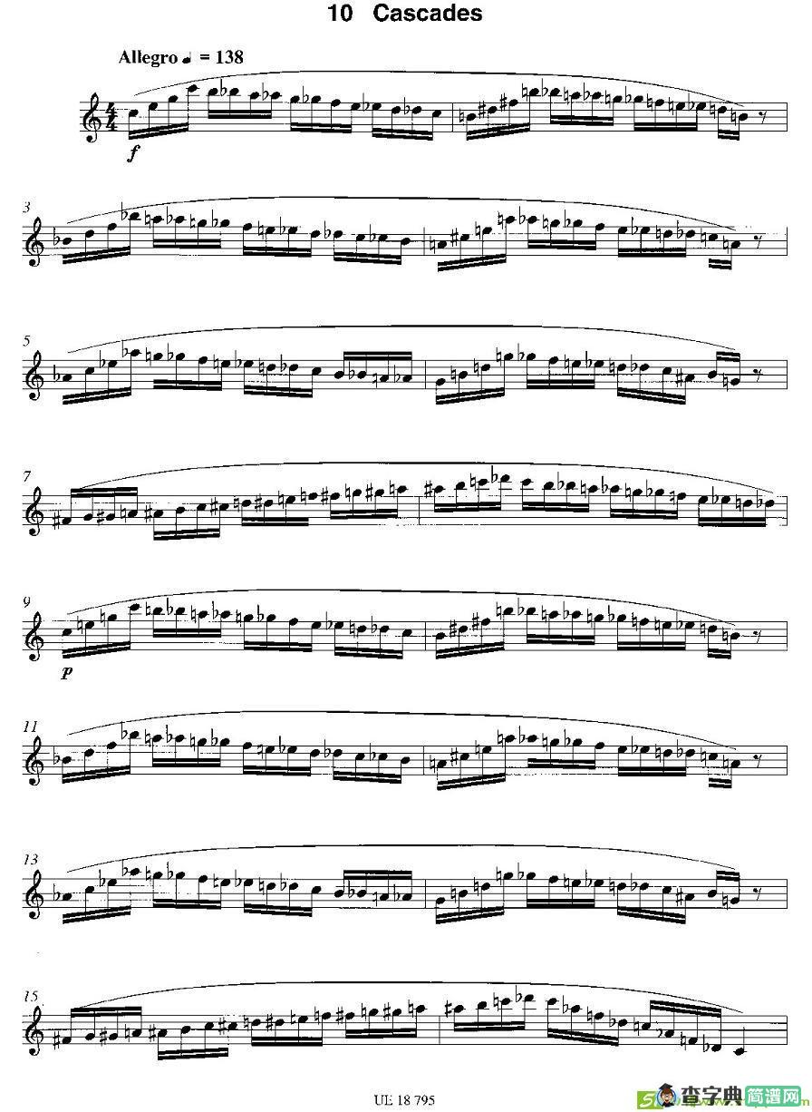 Cascades萨克斯谱(James作曲)