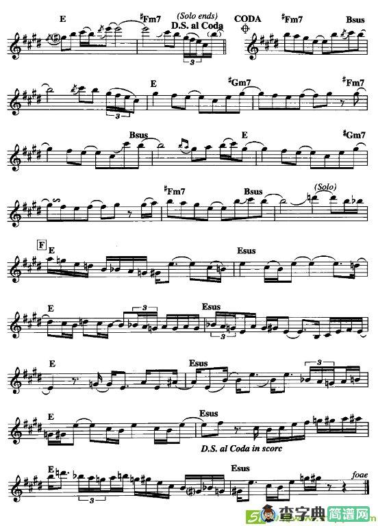快乐的生活萨克斯曲谱(肯尼-G作曲)