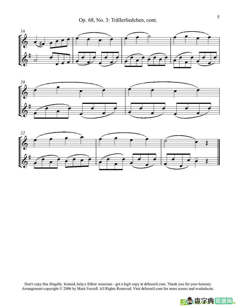 Robert Schumann-中音萨克斯练习曲萨克斯谱(Robert作曲)