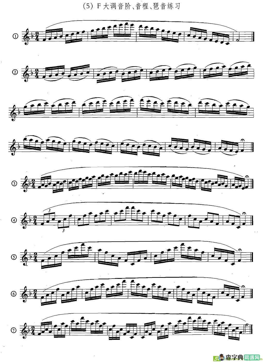 萨克斯练习曲合集日常基础练习萨克斯谱(王清泉作曲)
