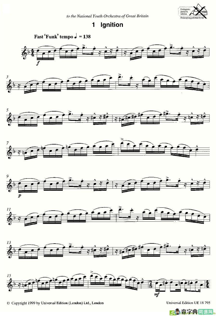 lgnition萨克斯谱(James作曲)