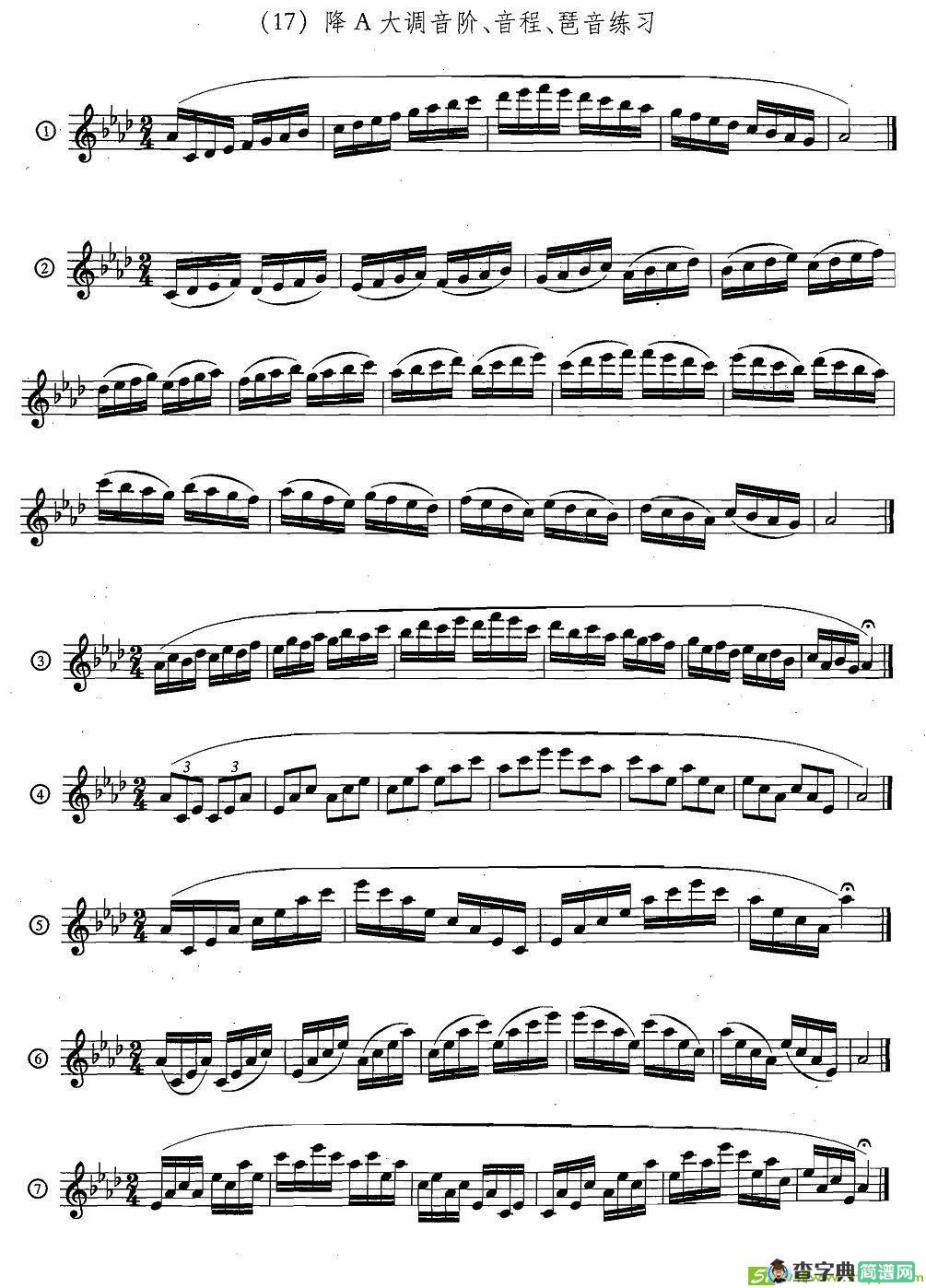 萨克斯练习曲合集日常基础练习萨克斯谱(王清泉作曲)