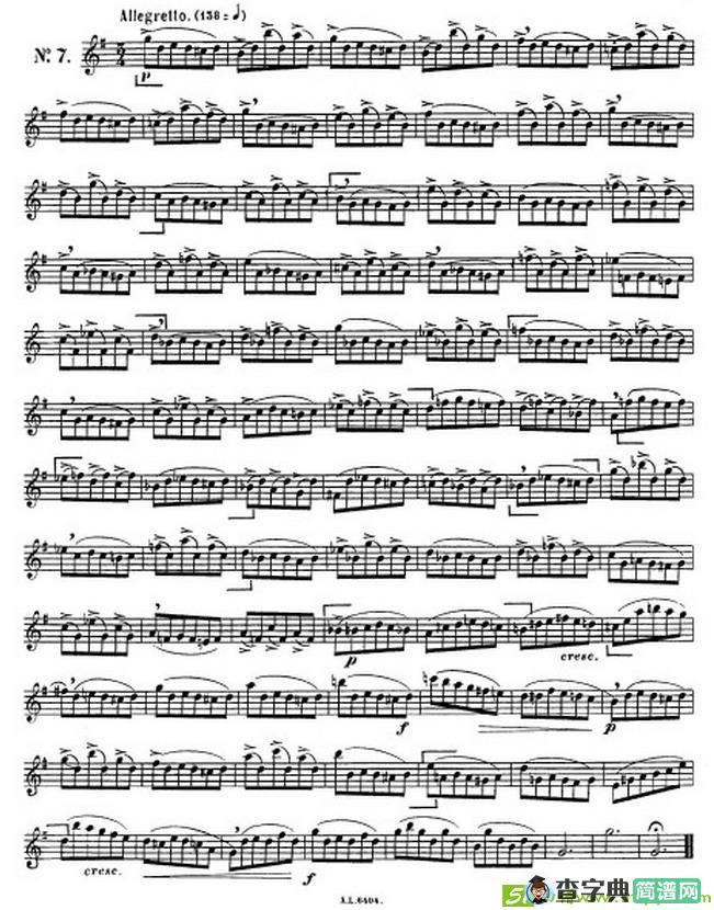克劳斯古典萨克斯练习曲1-10萨克斯谱
