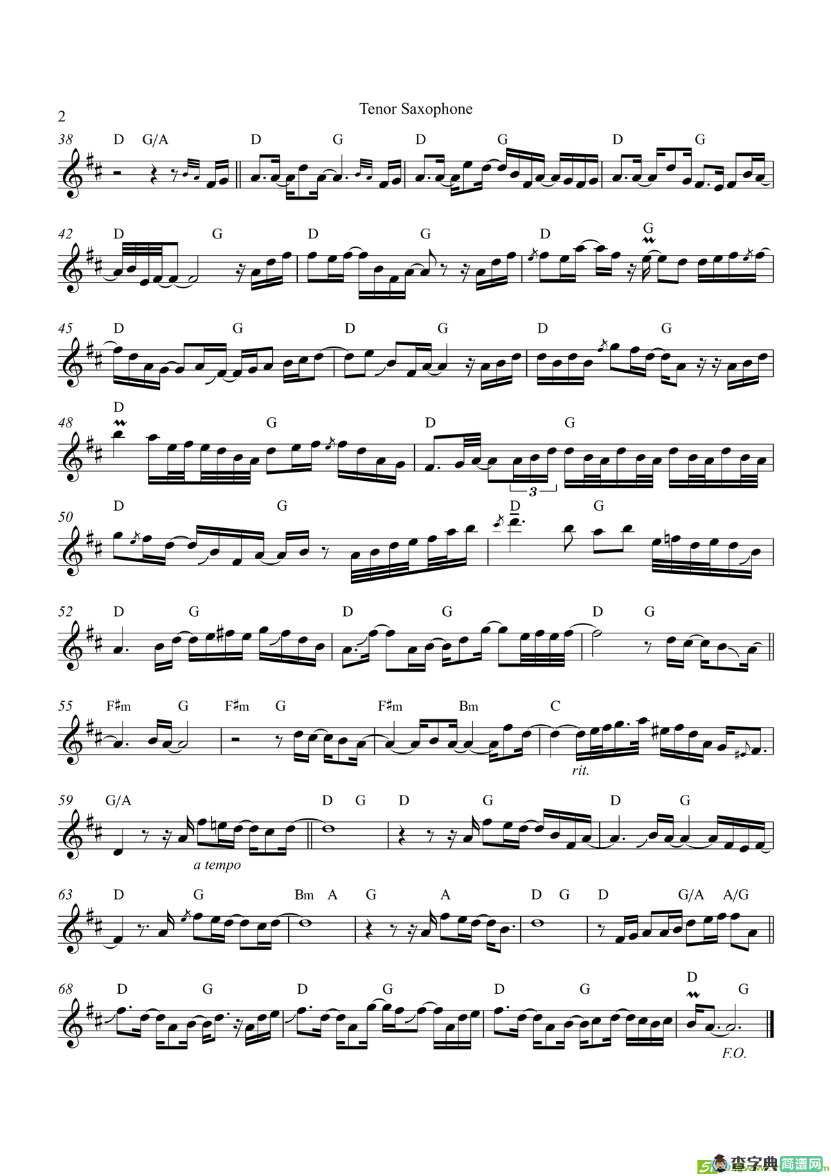 UncleAl（次中音萨克斯）萨克斯谱