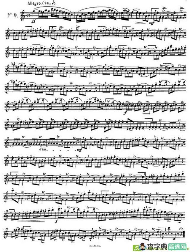 克劳斯古典萨克斯练习曲1-10萨克斯谱