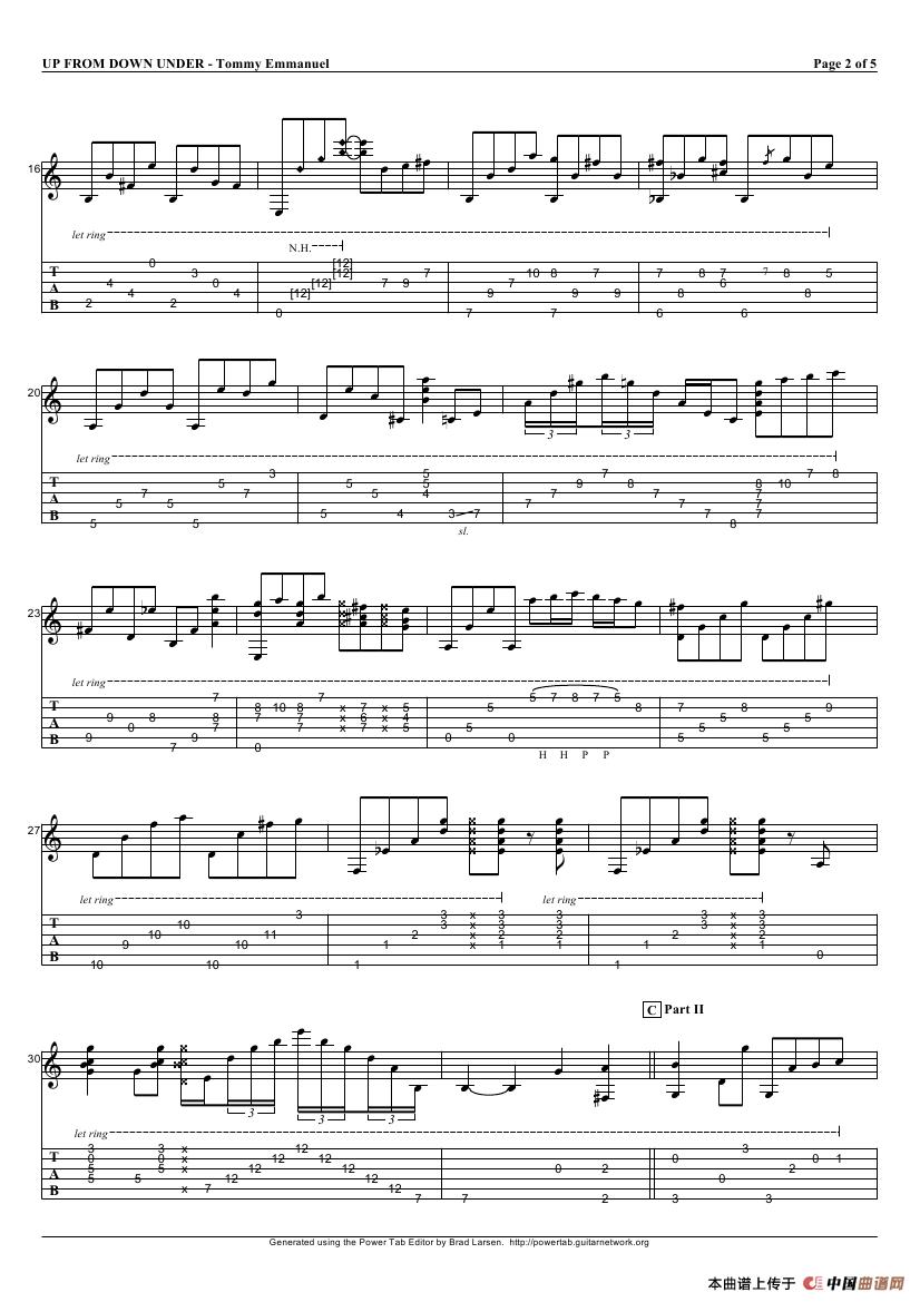 tommy emmanuel：up from down under（指弹吉它）吉他谱