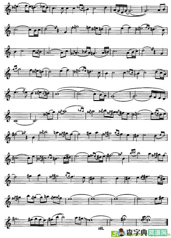 我心永恒萨克斯曲谱(肯尼·G改编作曲)