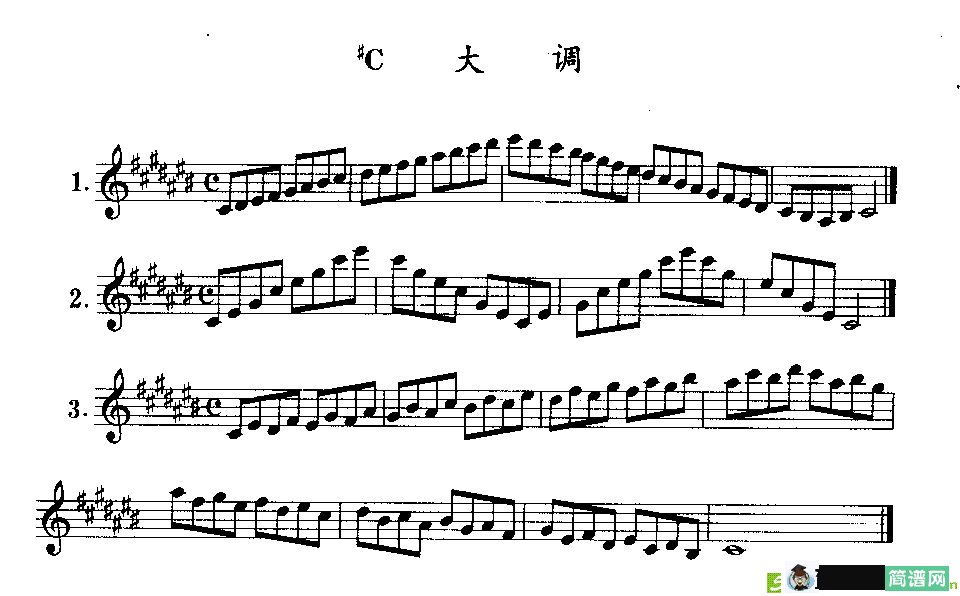 #C大调萨克斯谱