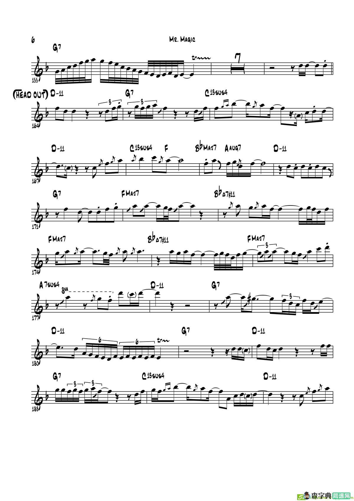 MrMagic（次中音萨克斯）萨克斯谱