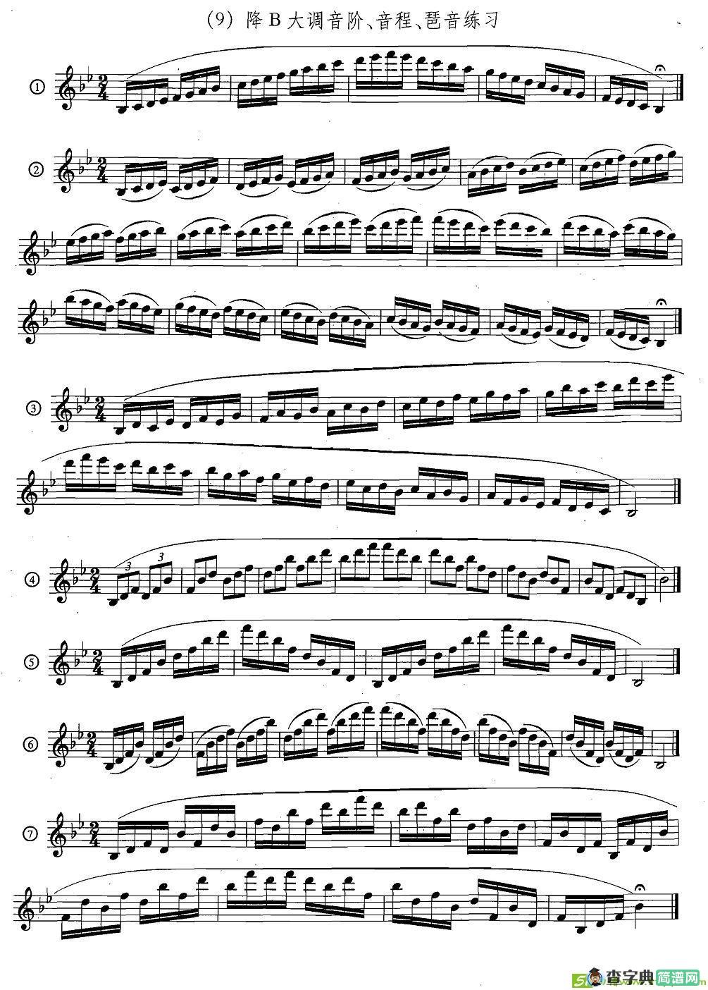 萨克斯练习曲合集日常基础练习萨克斯谱(王清泉作曲)