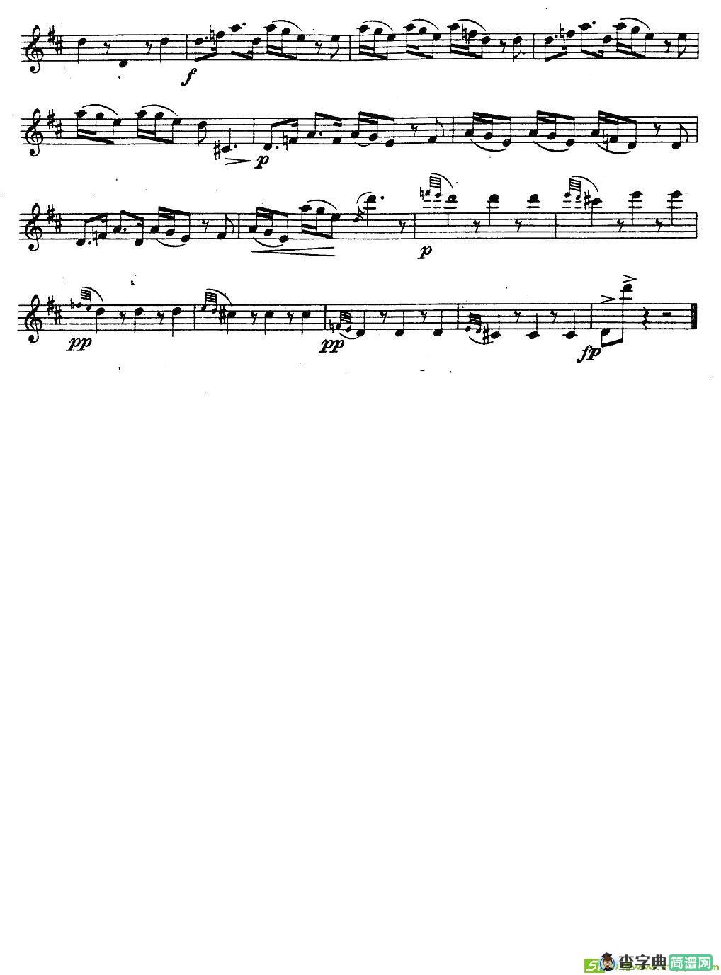 奇特克-萨克斯练习曲之12萨克斯谱