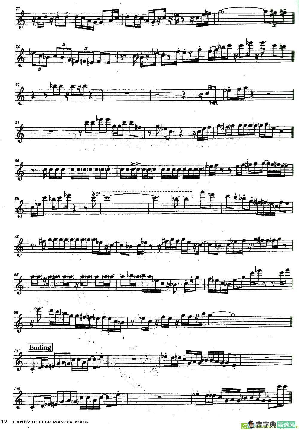 Sax-A-Go-Go萨克斯曲谱(Candy演唱)