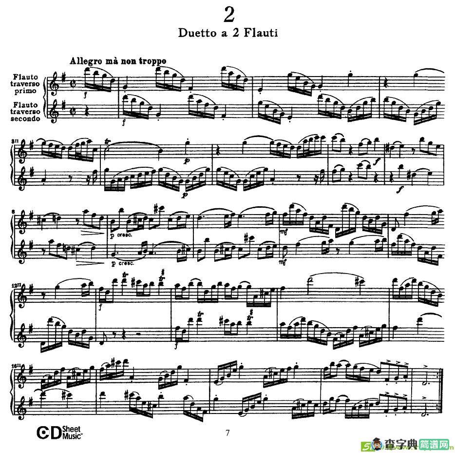 Six Duets萨克斯谱(W.F.巴赫作曲)