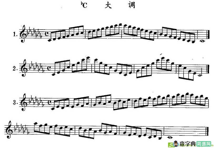 降C大调萨克斯谱