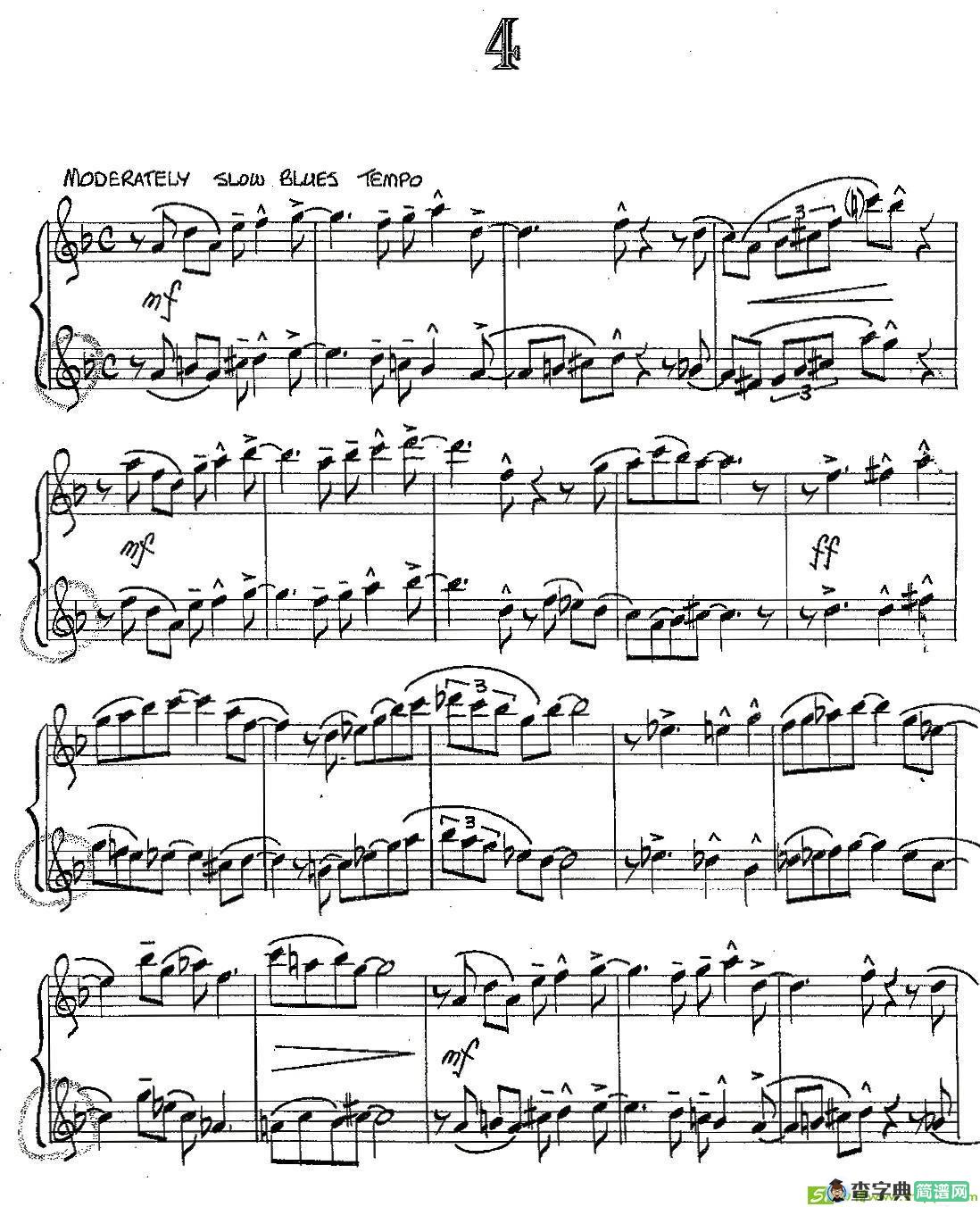 Jazz Conception For Saxophone Duets - 4萨克斯谱