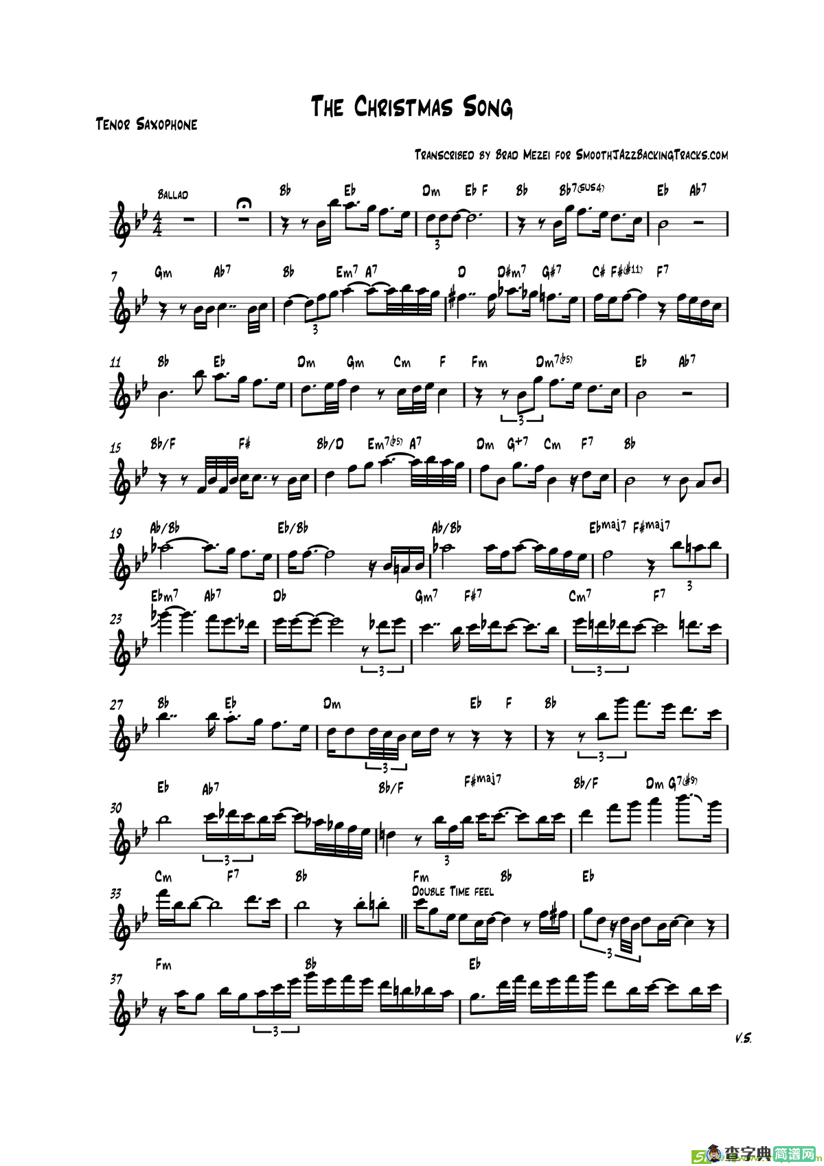 TheChristmasSong（次中音萨克斯）萨克斯谱