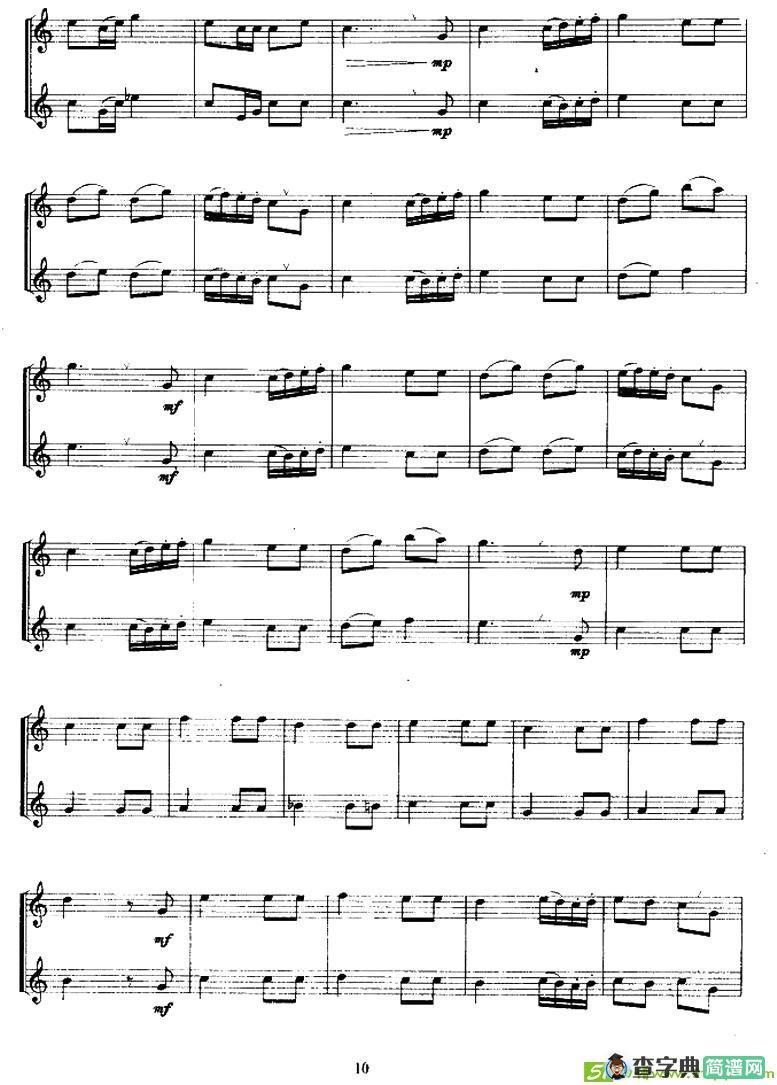 猎人进行曲萨克斯谱(韦伯作曲作曲)