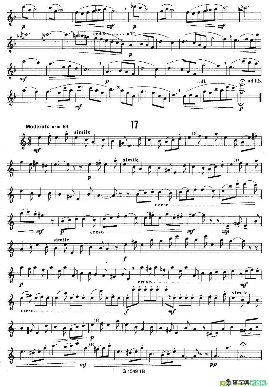 50首经典萨克斯管练习曲萨克斯谱