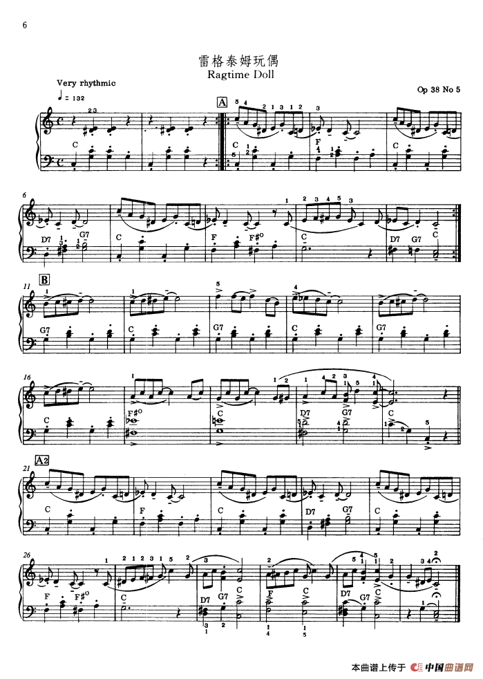 Ragtime Doll（雷格泰姆玩偶）钢琴谱