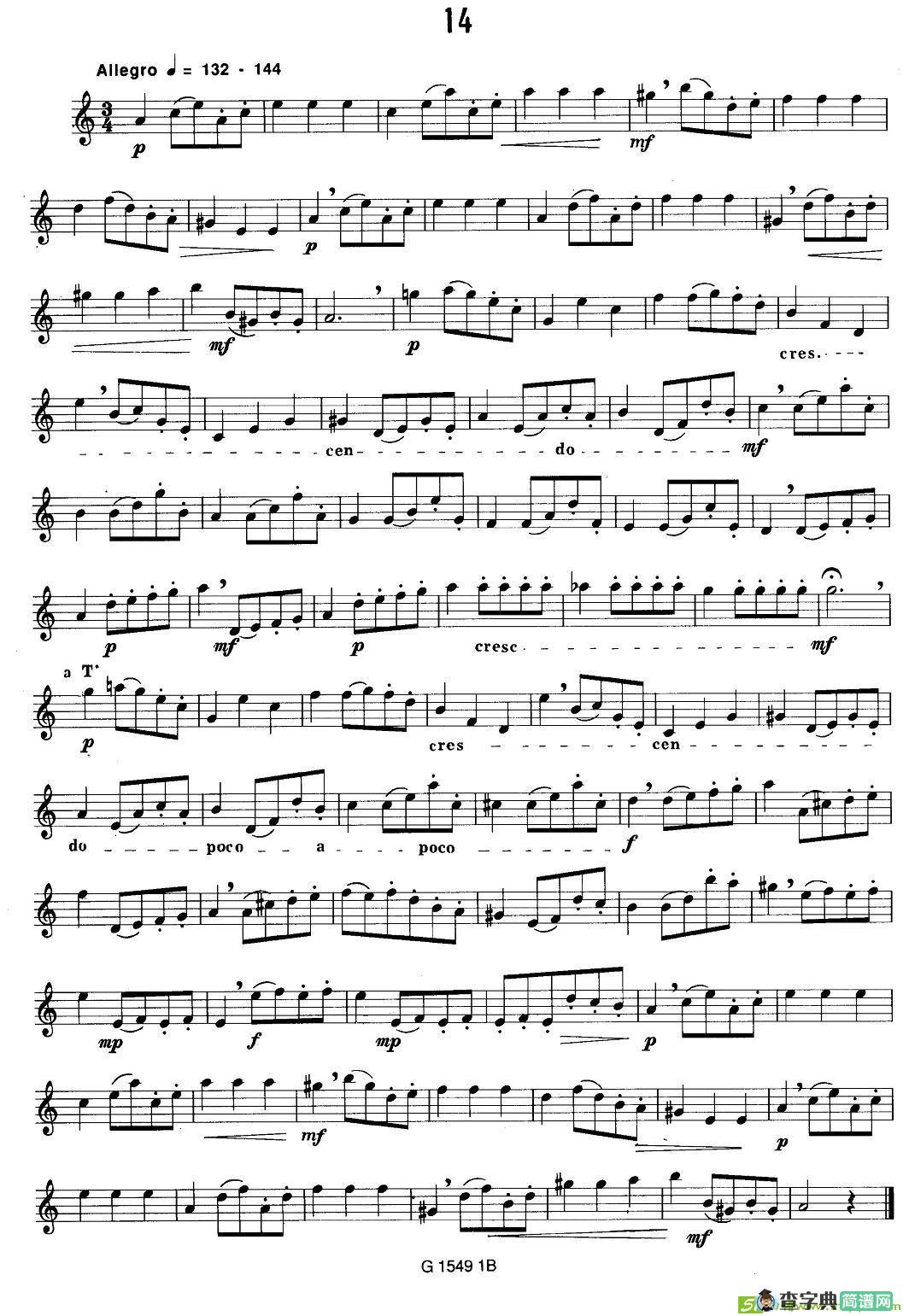50首经典萨克斯管练习曲萨克斯谱