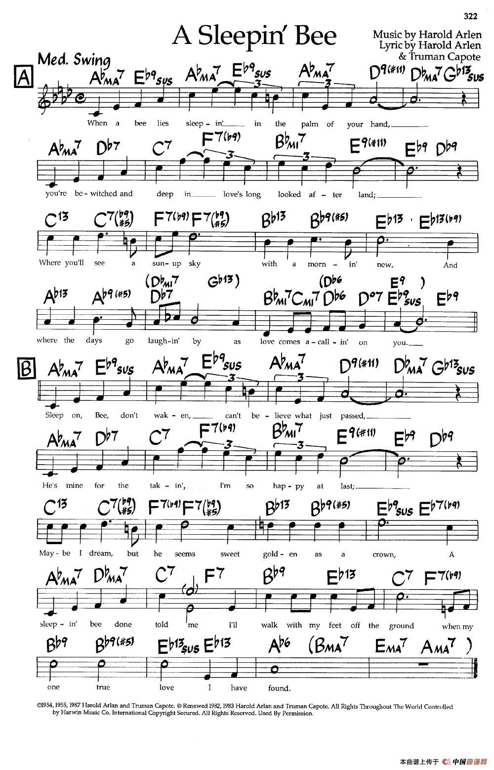 A SleepinBee（爵士钢琴曲）钢琴谱
