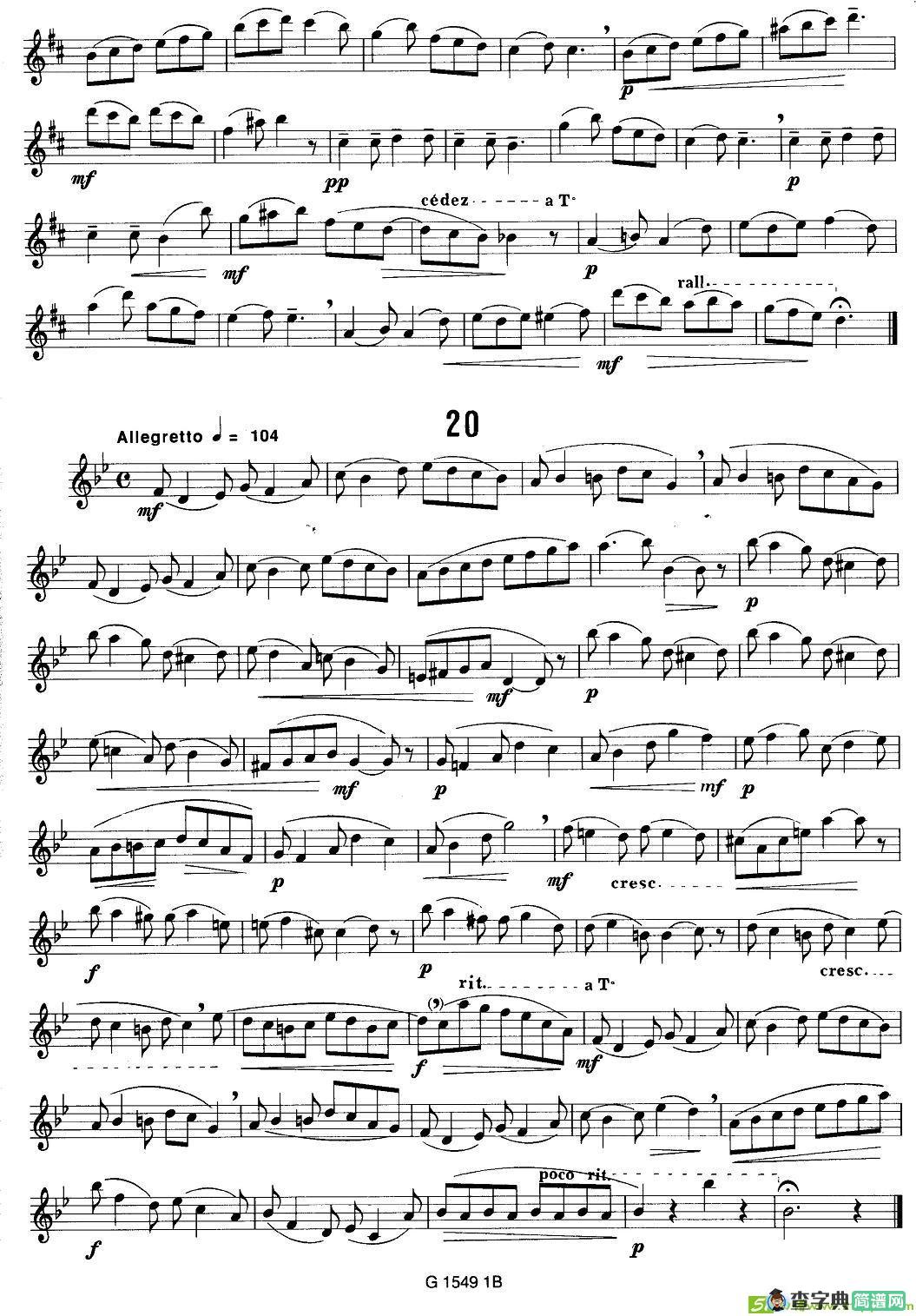 50首经典萨克斯管练习曲萨克斯谱