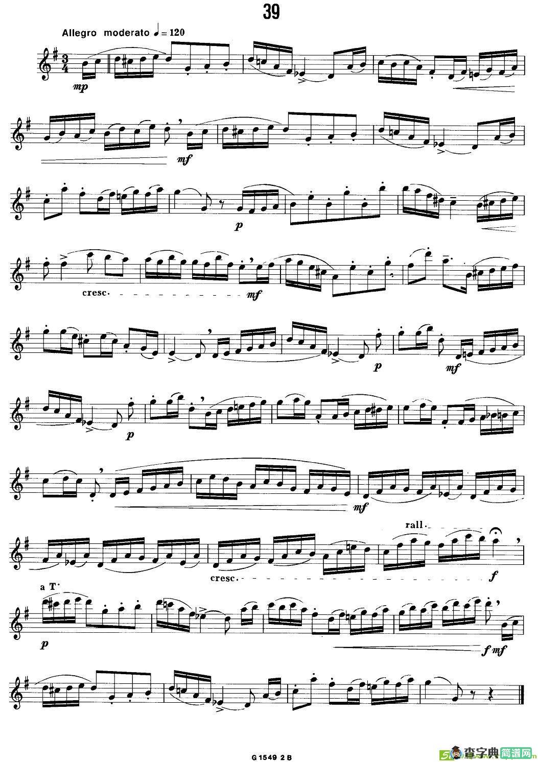 50首经典萨克斯管练习曲萨克斯谱