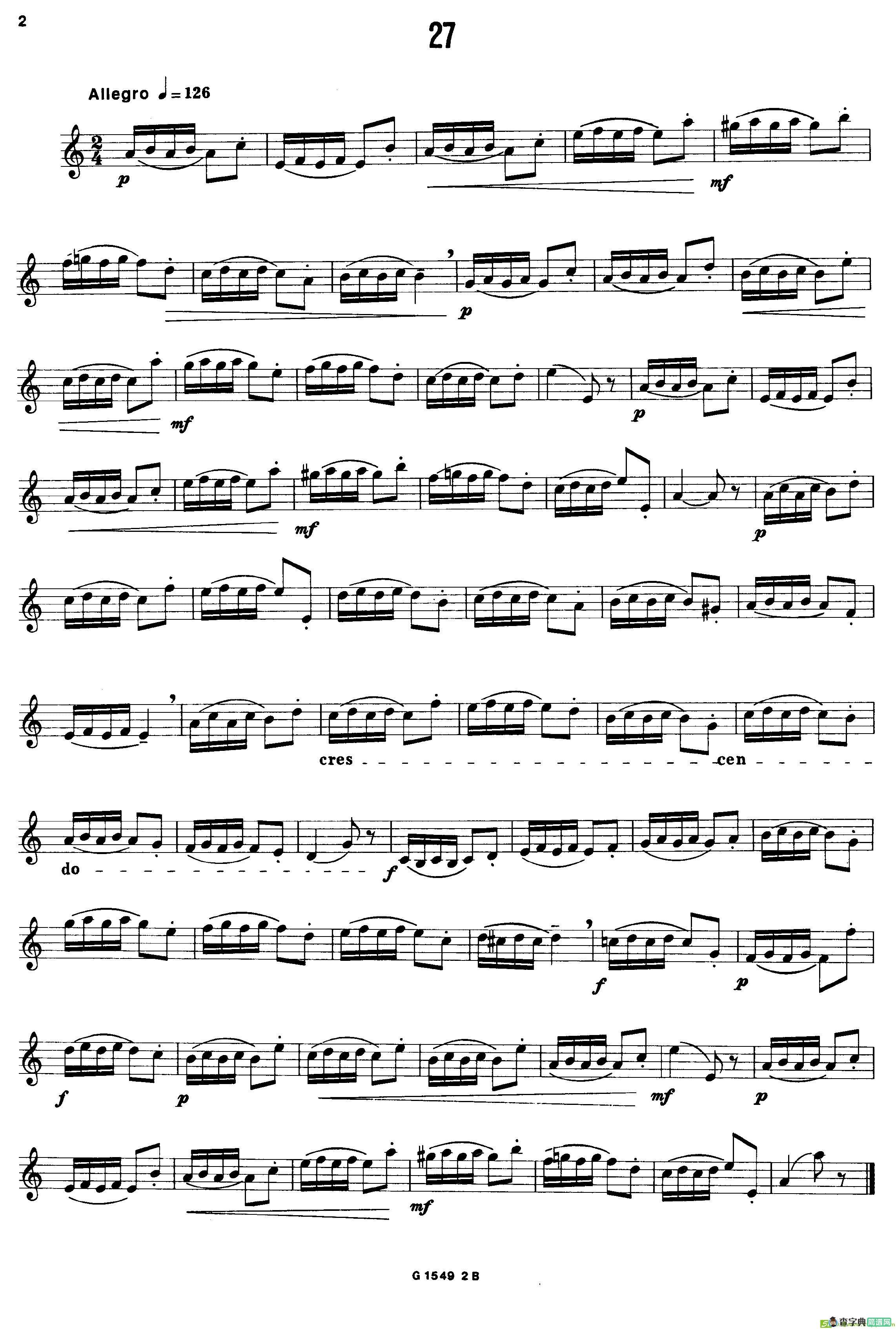 50首经典萨克斯管练习曲萨克斯谱