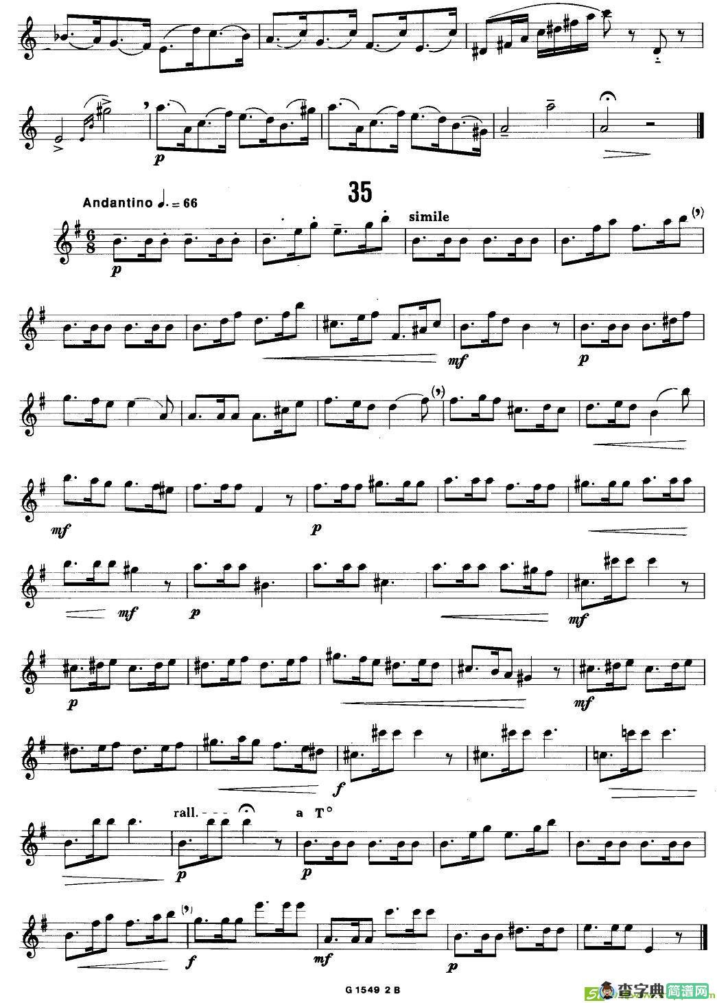 50首经典萨克斯管练习曲萨克斯谱