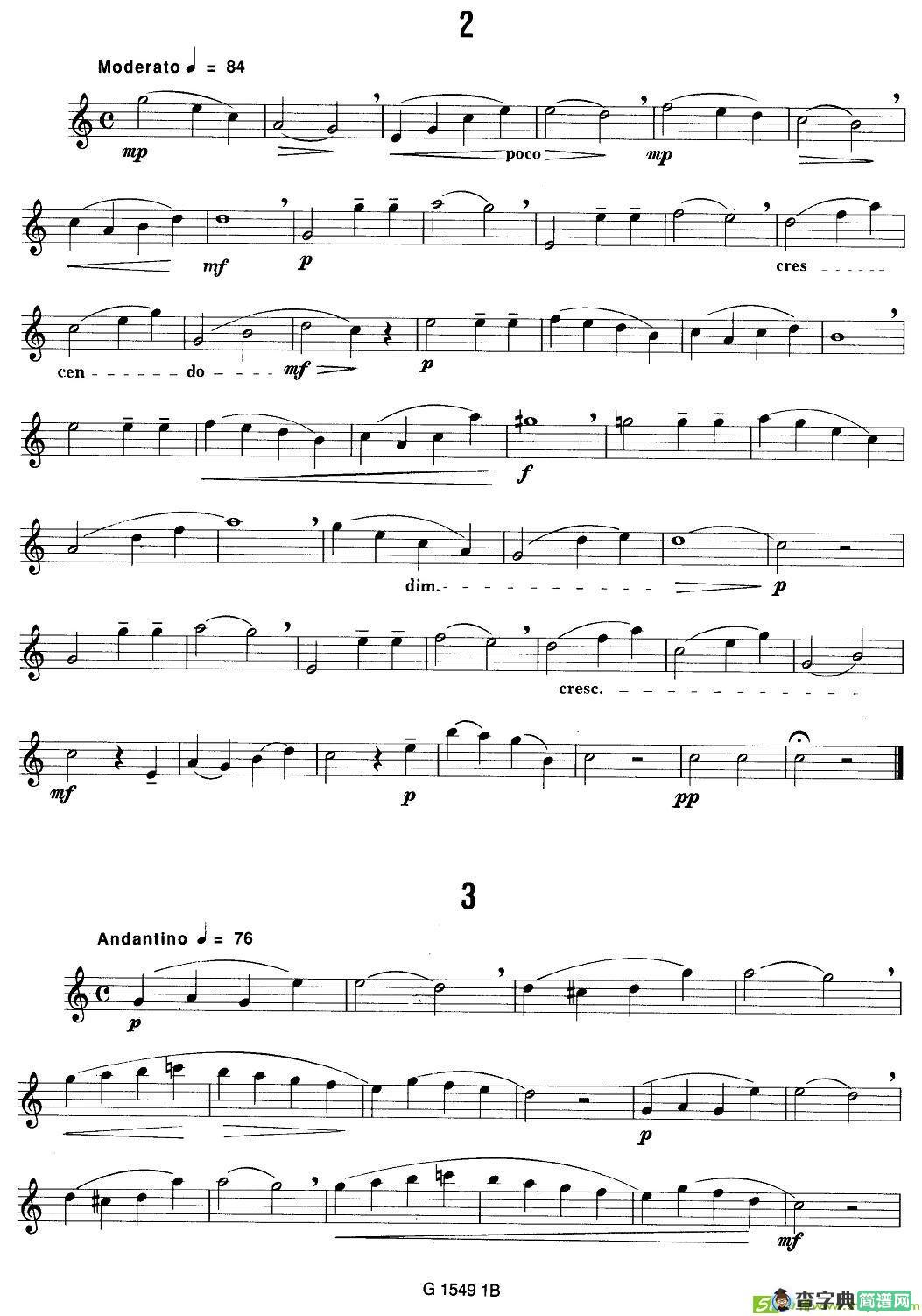 50首经典萨克斯管练习曲萨克斯谱