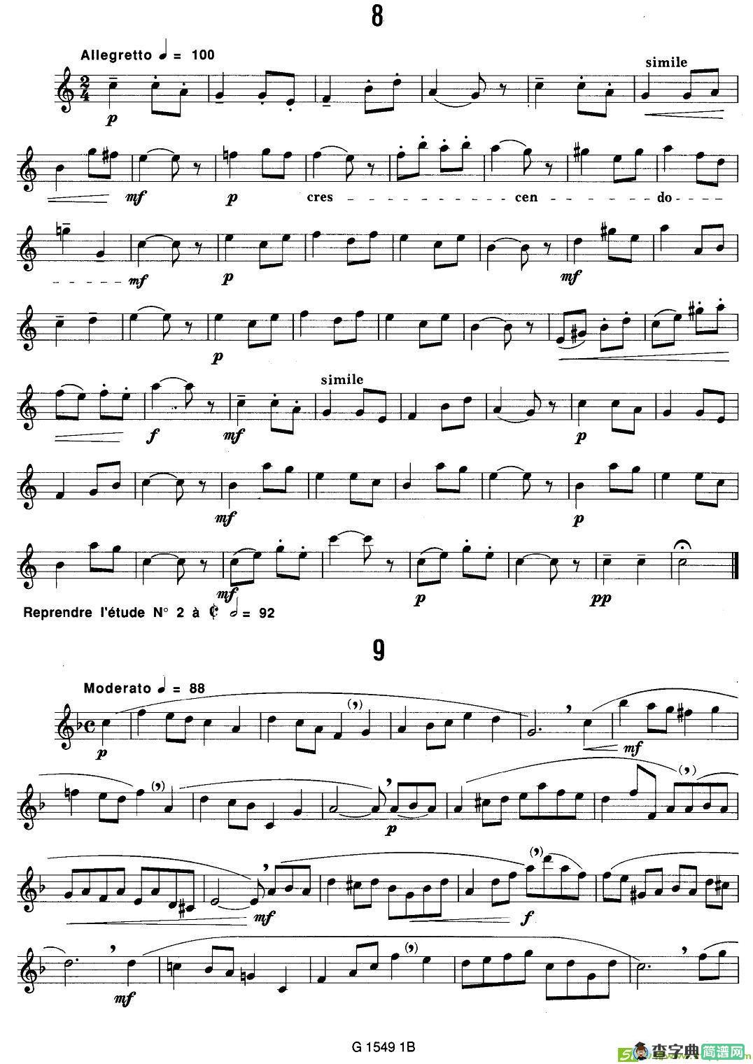50首经典萨克斯管练习曲萨克斯谱