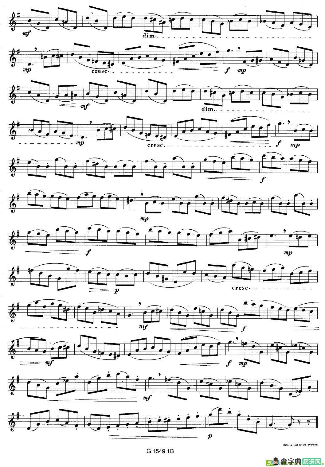 50首经典萨克斯管练习曲萨克斯谱