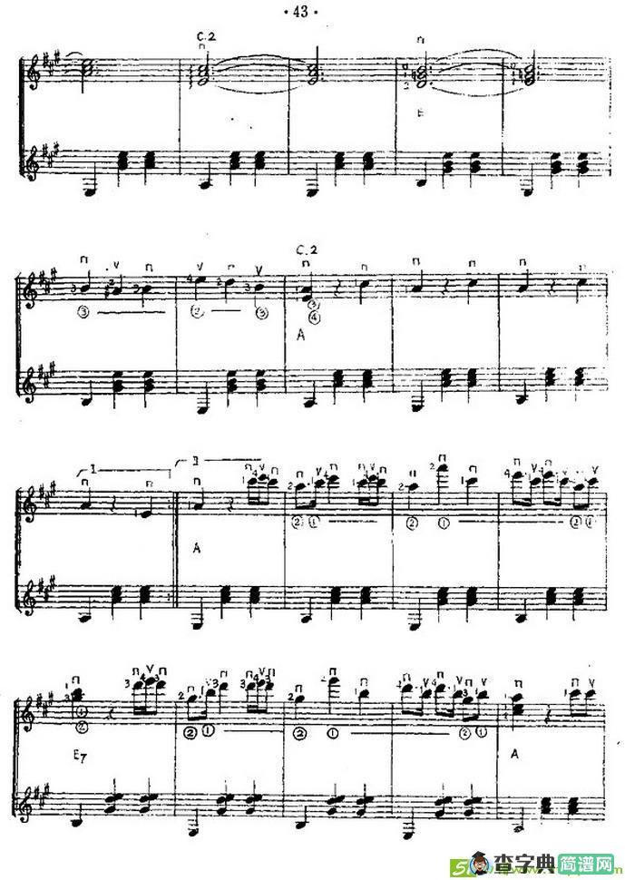 杜鹃圆舞曲吉他谱([瑞典]约纳森作曲作曲)