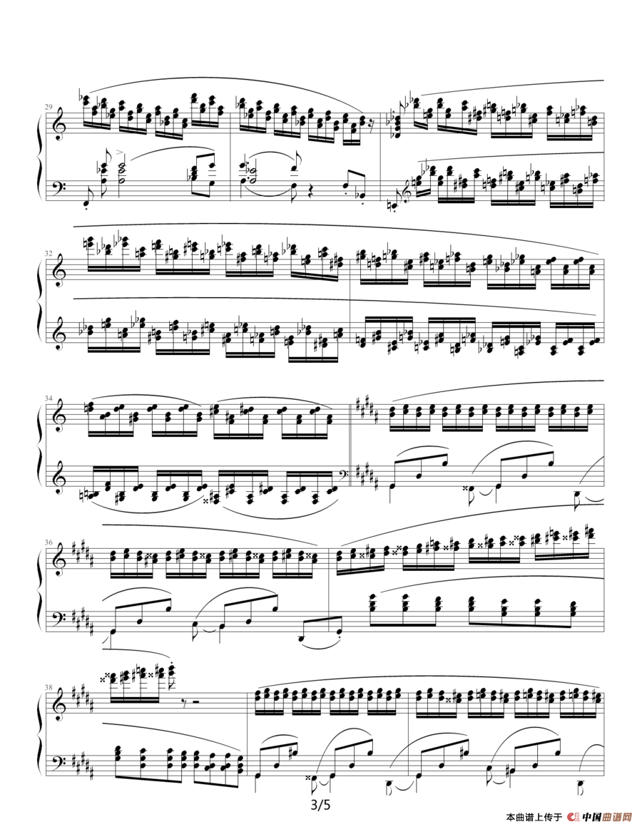 练习曲 Op.25  No.6钢琴谱