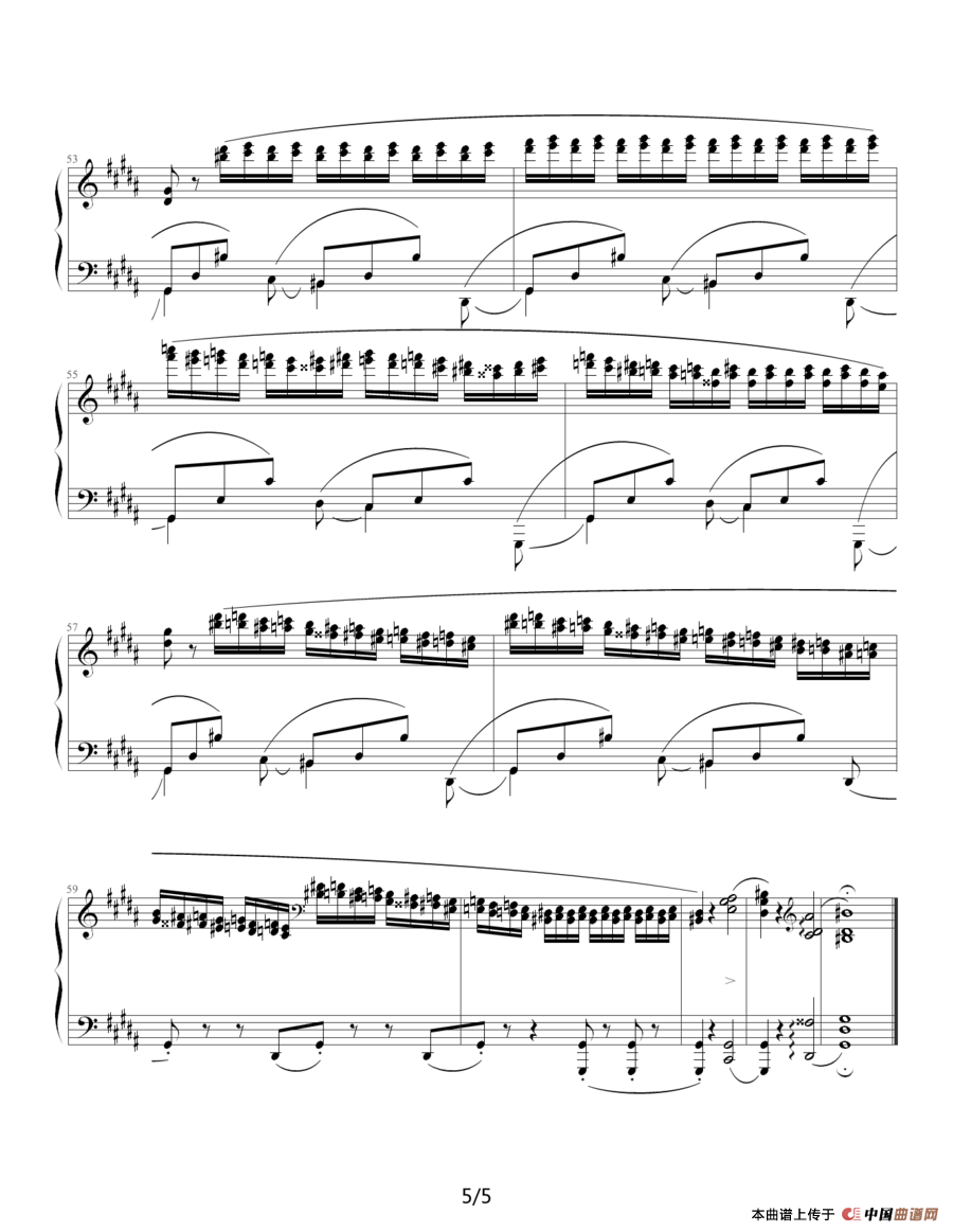 练习曲 Op.25  No.6钢琴谱