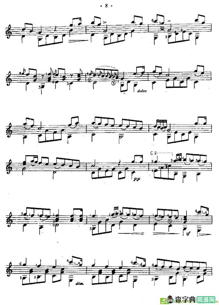 小夜曲吉他谱([奥]海顿作曲作曲)