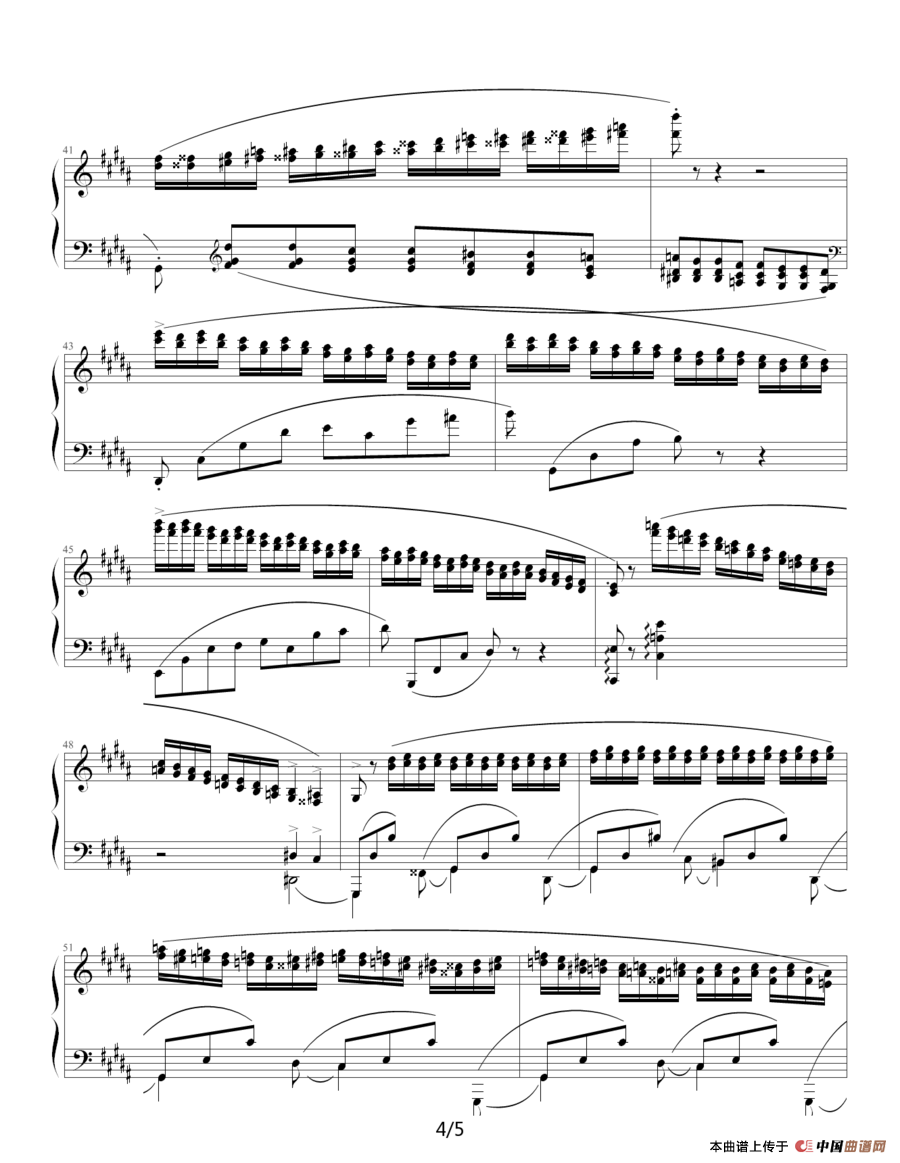 练习曲 Op.25  No.6钢琴谱