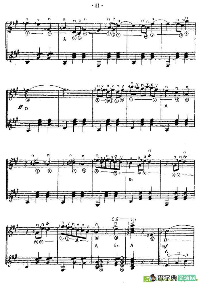 杜鹃圆舞曲吉他谱([瑞典]约纳森作曲作曲)