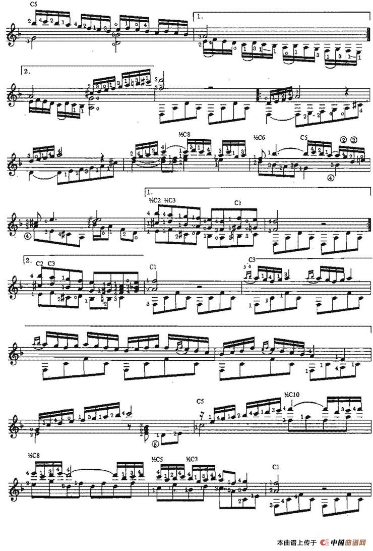 Serenata Morisca（古典吉他）吉他谱