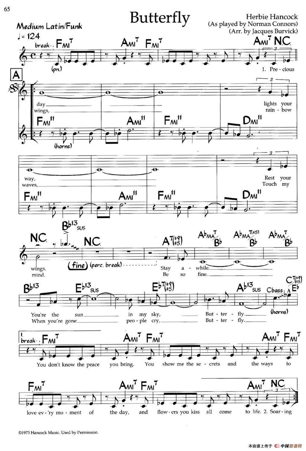 Butterfly（爵士钢琴曲）钢琴谱