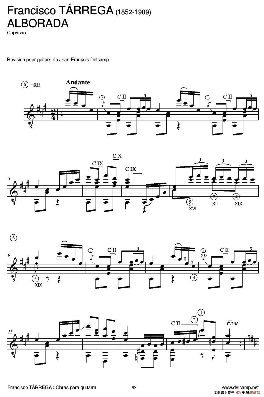 ALBORADA(Capricho)（古典吉他）吉他谱