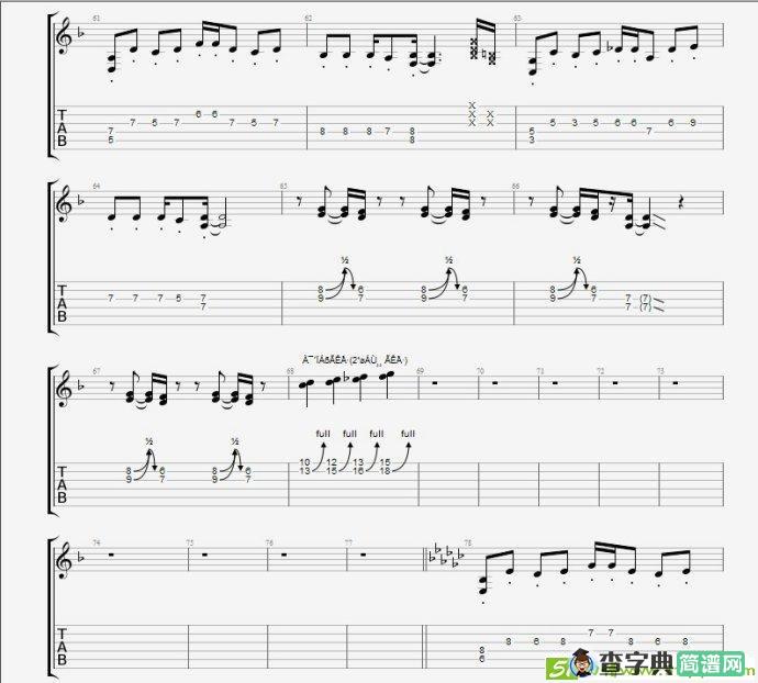 CNBLUE 《孤独啊》吉他谱一吉他曲谱